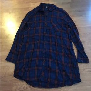 Plaid shirt dress